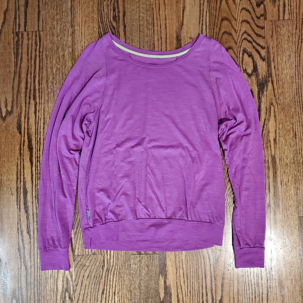 Icebreaker Mira Cool-Lite Magenta Long Sleeve Shirt (Women's Medium)